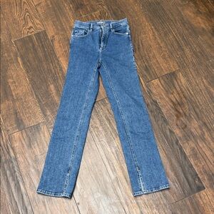 DL1961 Women's Straight Leg Blue Jeans